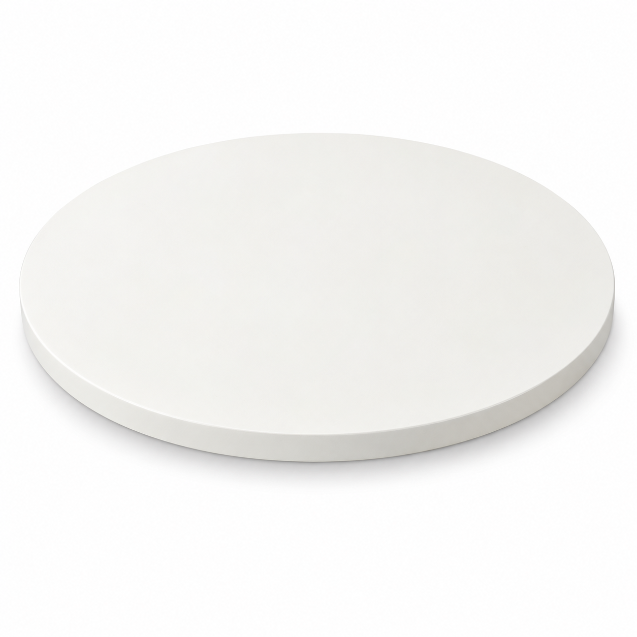 Round White MDF Table Top 0,7"– Smooth Painted DIY Replacement Desk Top