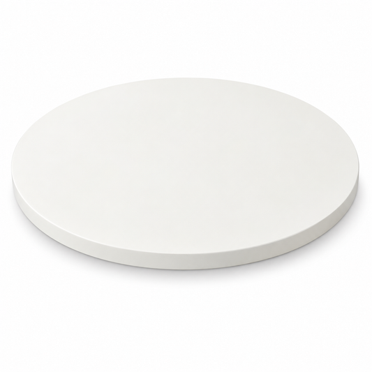 Round White MDF Table Top 0,7"– Smooth Painted DIY Replacement Desk Top