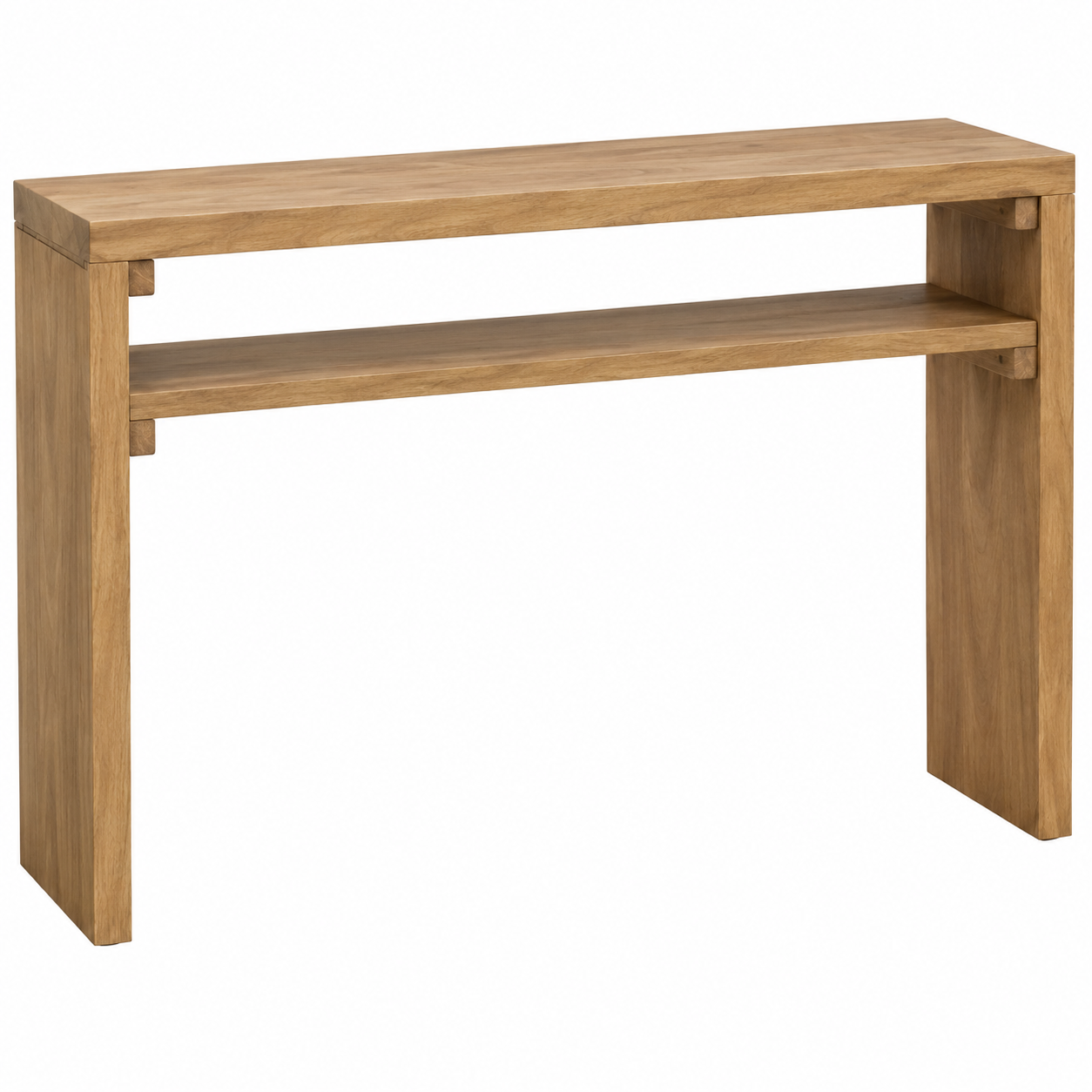 31.5" Tall Rustic Solid Wood Console Table – 2" Thick Slab Entryway Desk