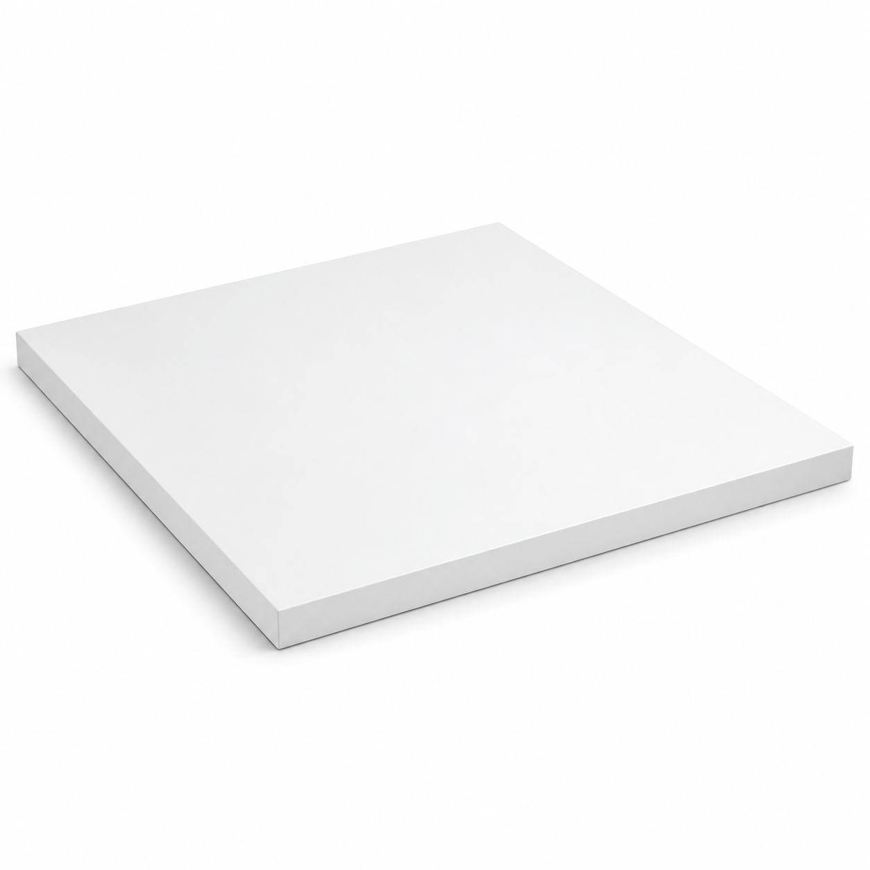 Square White MDF Table Top 0.7" – Smooth Painted DIY Replacement Desk Top