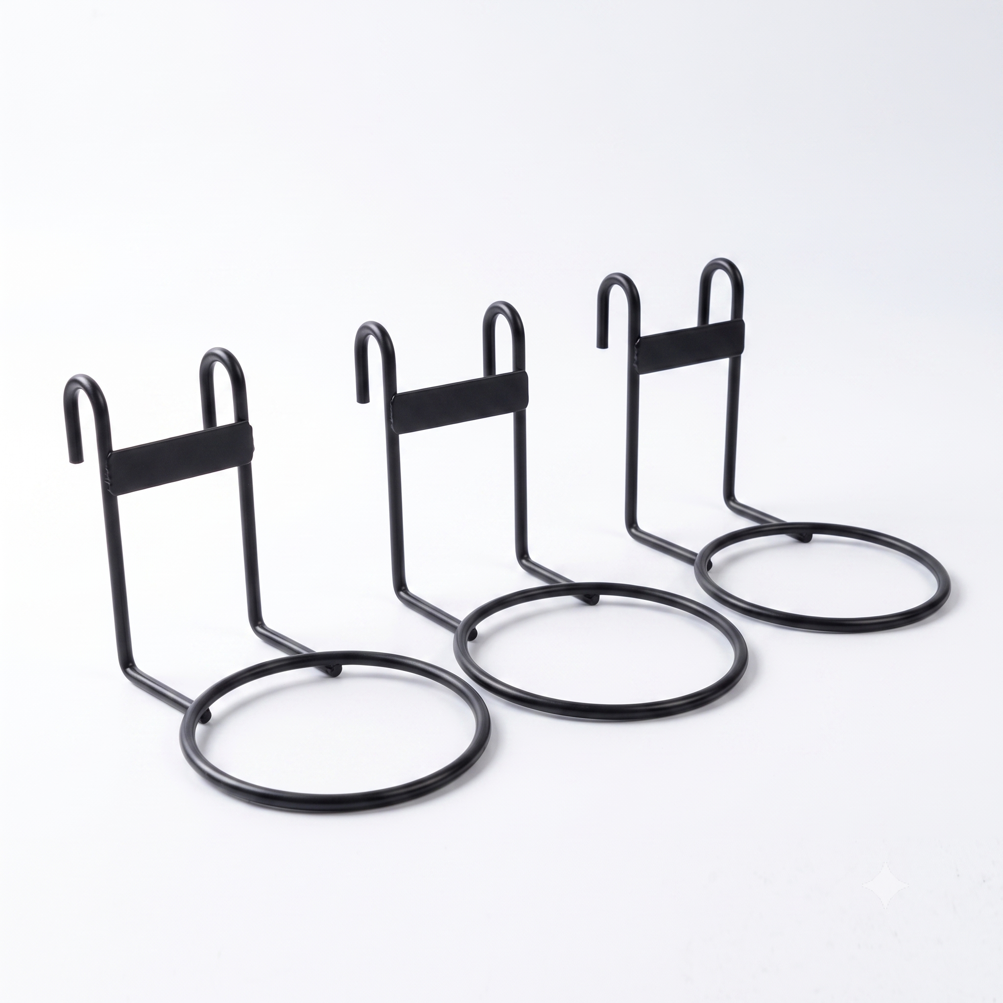 3-Pack Wall Mounted Plant Holders – Heavy-Duty Metal Flower Pot Rings for Round and Square Pots – Versatile Hanging Brackets for Indoor Outdoor Succulents, Cacti & Tropical Foliage (Pots Not Included)