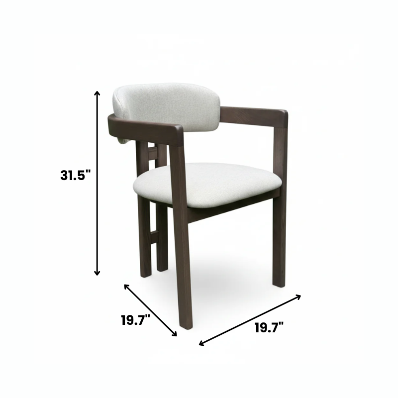 Circular Ash Wood 55" Dining Table with 4 Tri-Leg Modern Chairs Round for Home, Restaurants, Cafes or Events