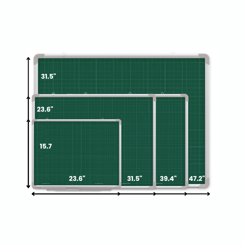 Bundle | Aluminum Frame Magnetic Green Chalkboard & Accessory combo