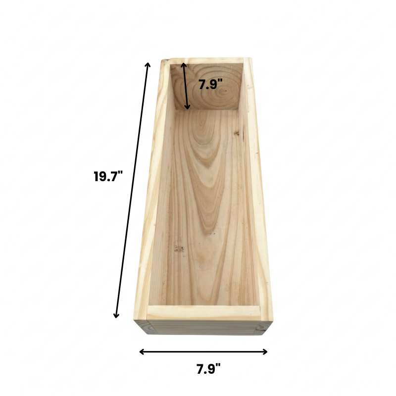 Rectangular Pine Wood Planter Box