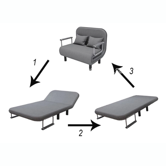 Convertible Sofa Bed - Smart and Foldable Sleeper - Multiple sizes and colors
