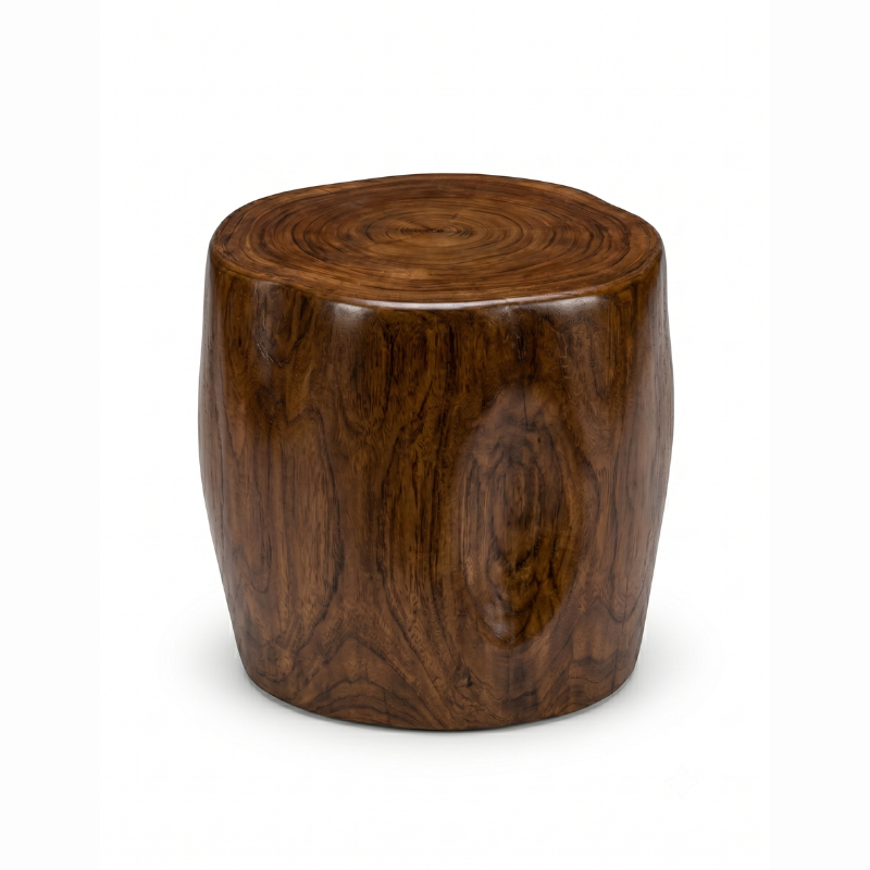 Multipurpose Solid Wood Stump Stool – Handcrafted Natural Tree Trunk Pedestal – Unique Live Edge Side Table, Plant Stand & Accent Seat – One-of-a-Kind Organic Modern Decor