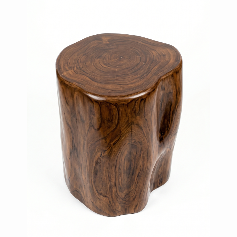 Multipurpose Solid Wood Stump Stool – Handcrafted Natural Tree Trunk Pedestal – Unique Live Edge Side Table, Plant Stand & Accent Seat – One-of-a-Kind Organic Modern Decor