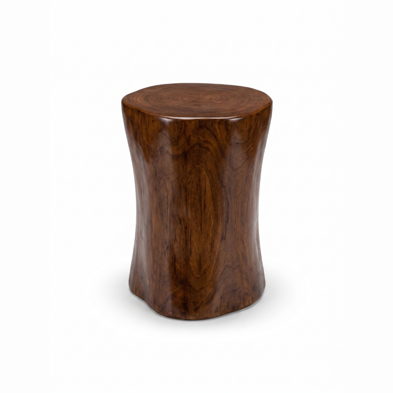 Multipurpose Solid Wood Stump Stool – Handcrafted Natural Tree Trunk Pedestal – Unique Live Edge Side Table, Plant Stand & Accent Seat – One-of-a-Kind Organic Modern Decor