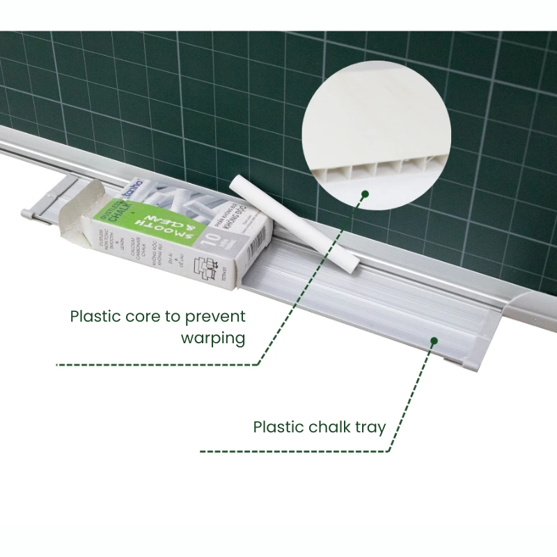 Bundle | Aluminum Frame Magnetic Green Chalkboard & Accessory combo