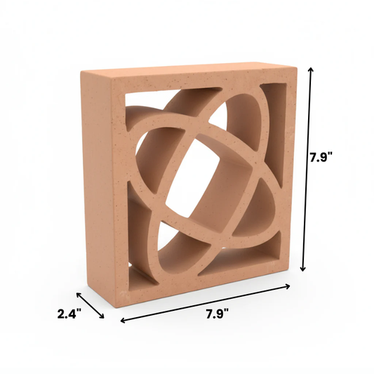 588 pieces Elipse 7.87 x 7.87" Terracotta Clay Decorative Open Air Tile / Brick for Internal or External Walls