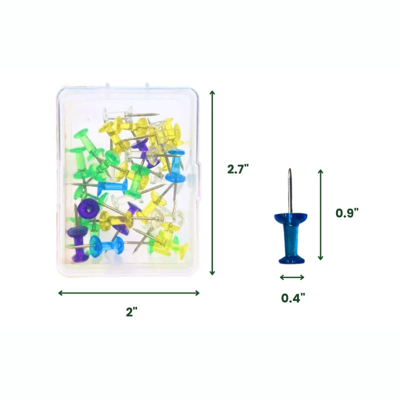 Bundle | Aluminum Frame Wall-Mounted Felt Pin Board & Plastic Push Pin Storage box