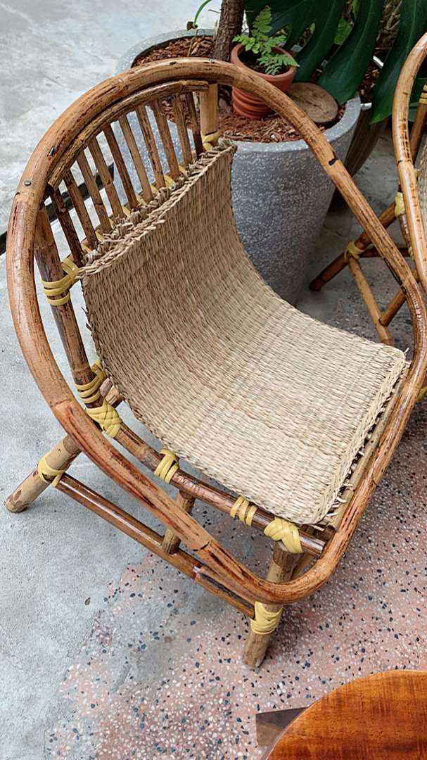 Rattan Coffee Chair 20"x17.7"x22" SH 10.6"