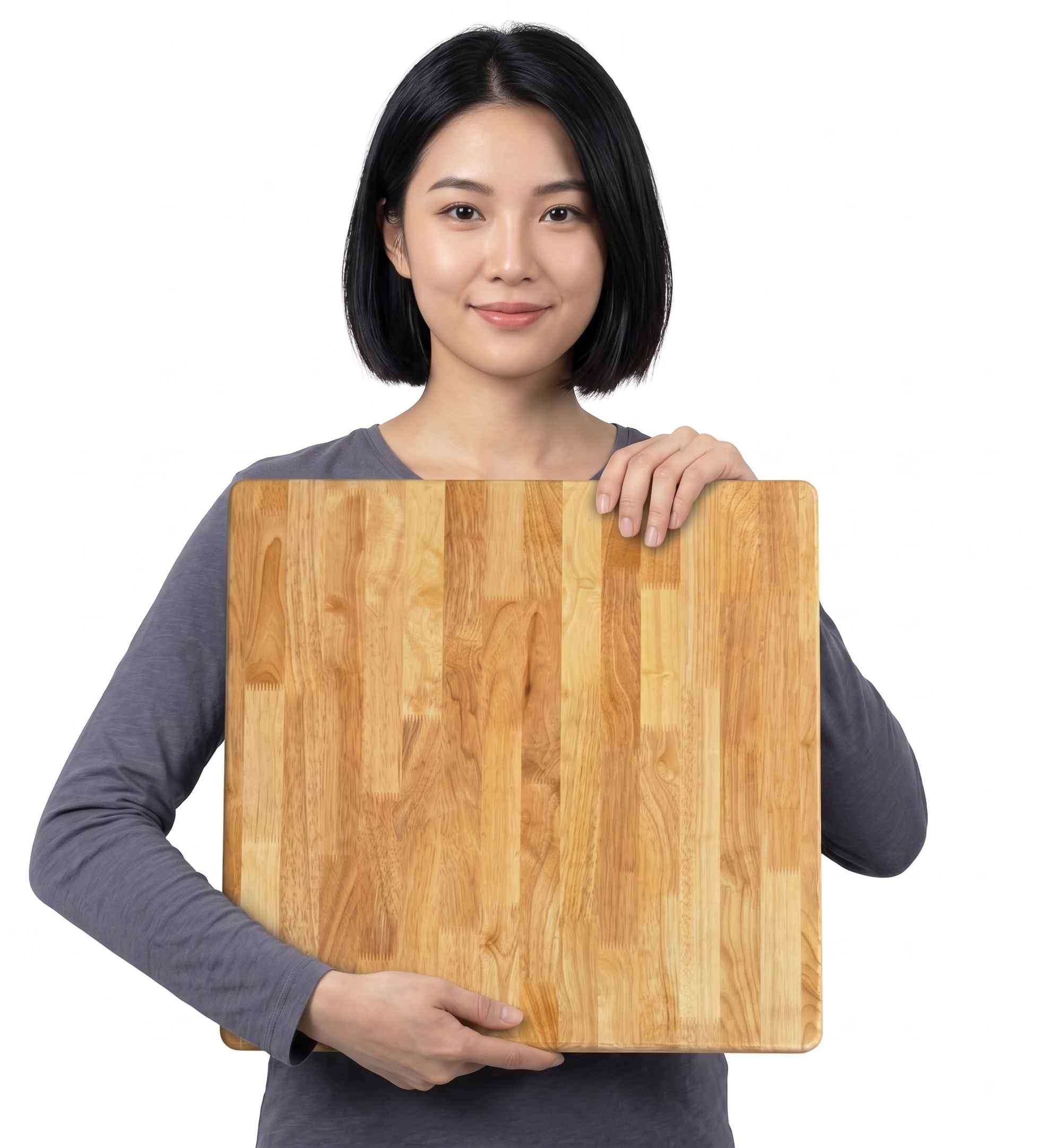 Square Wooden Table Top Rubber Wood for Dining Restaurant Home DIY Coffee Serving Indoor Outdoor Use Ruberwood End Table Nightstand