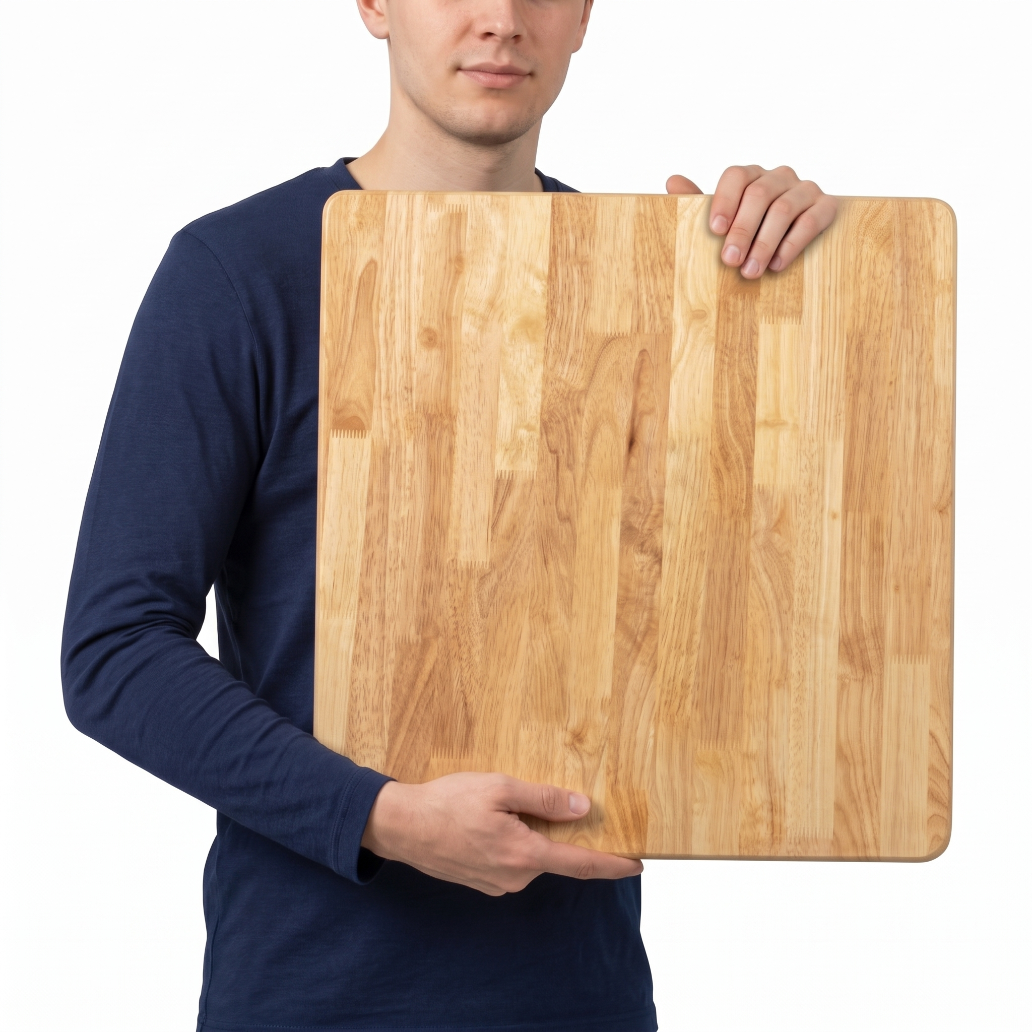 Square Wooden Table Top Rubber Wood for Dining Restaurant Home DIY Coffee Serving Indoor Outdoor Use Ruberwood End Table Nightstand