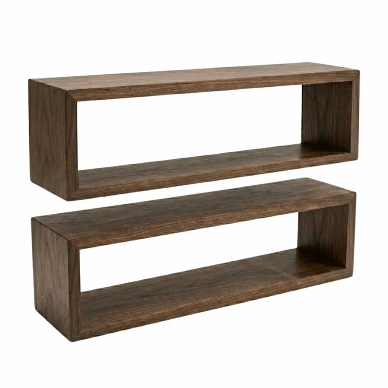 Wall Mounted Toilet Paper Holder Shelf - Floating Wood Bathroom Storage Box for 4 Mega Rolls - Rustic Decorative Recessed Shelving for Restroom Organization Kikbo