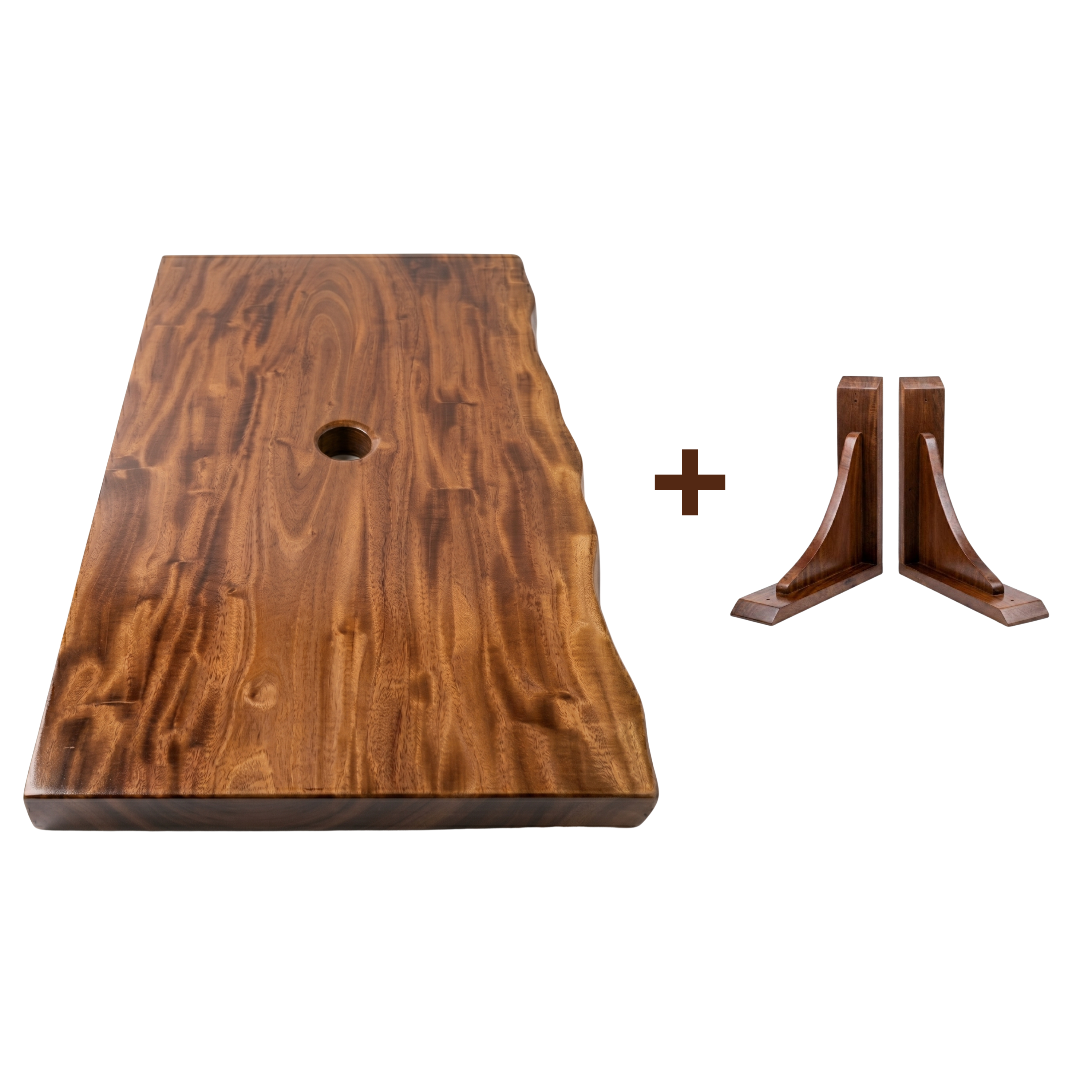 Live Edge Solid Wood Bathroom Vanity Top – 2-Inch Thick Rustic Floating Shelf for Vessels Sinks – Natural Edge Wood Slab for Lavabo & Countertops – Available in Multiple Lengths