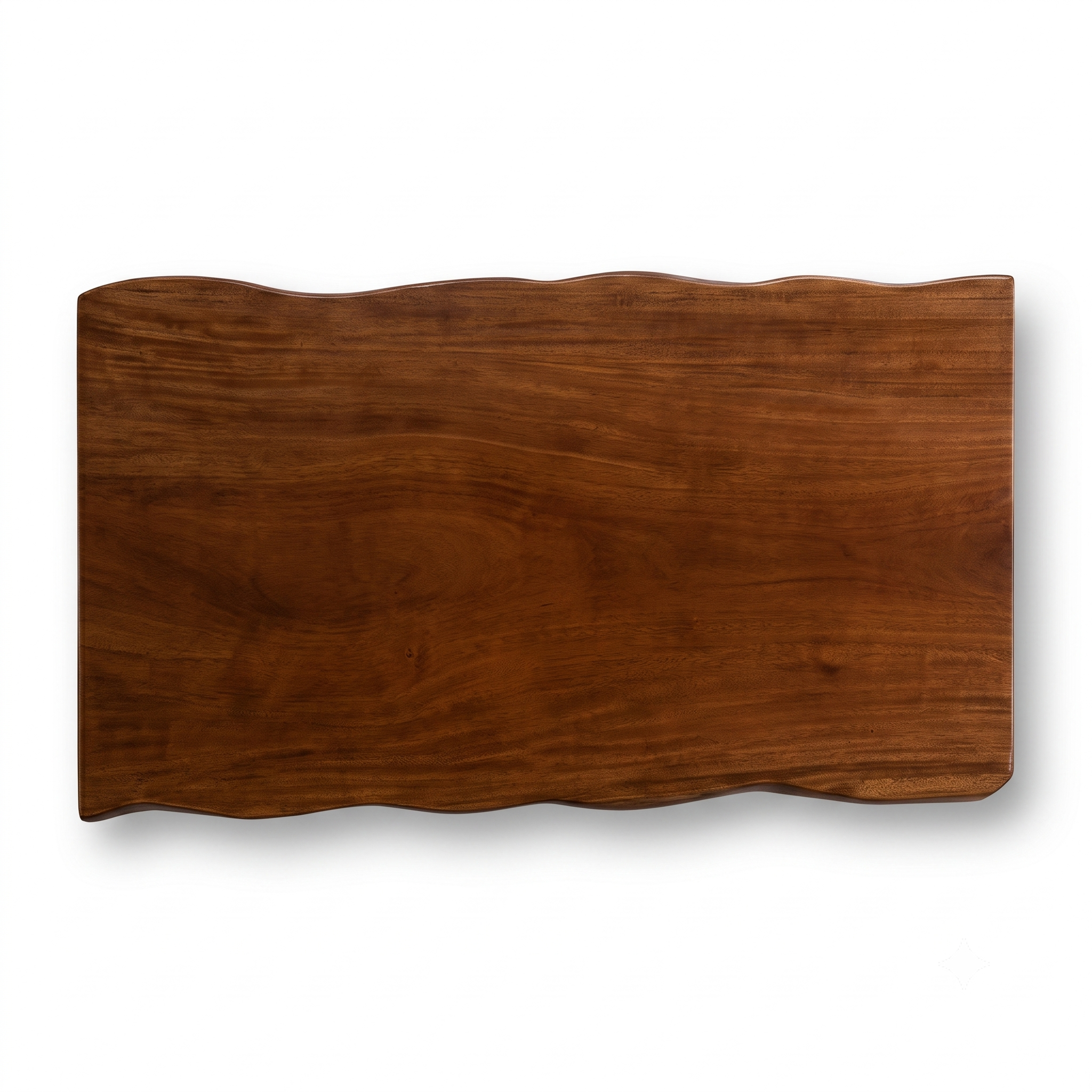 Mahogany Live Edge Wood Table Top – 2" Thick Solid Slab Countertop
