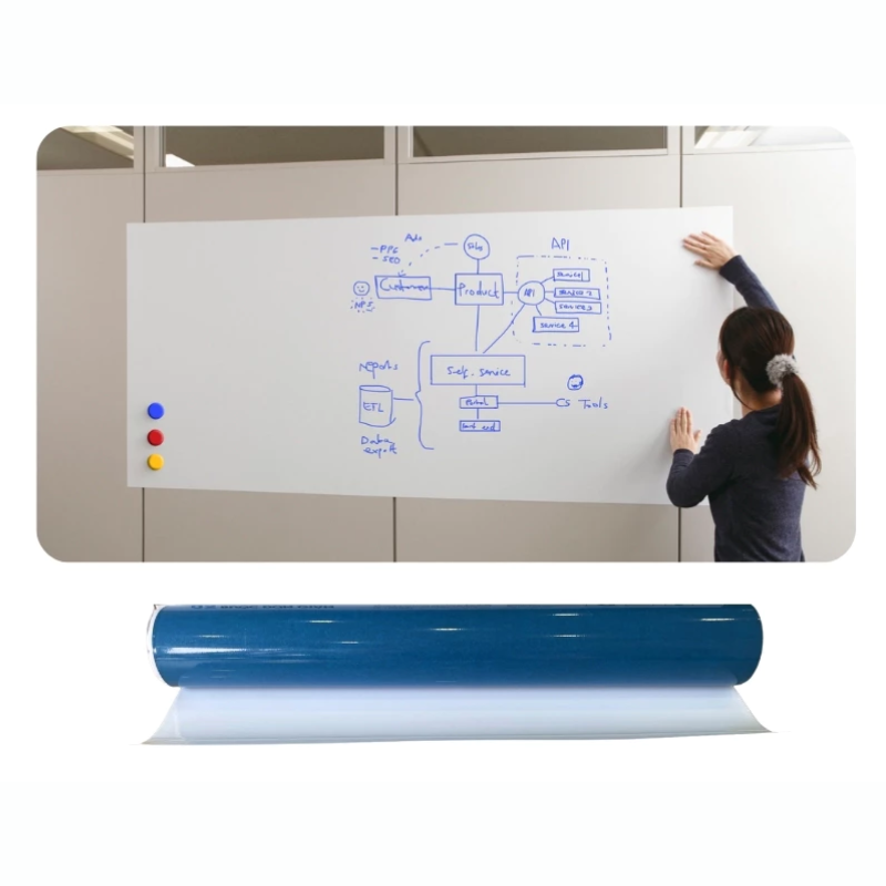 Bundle | Roll-Up Magnetic Whiteboard Wall Decal & Accessory combo