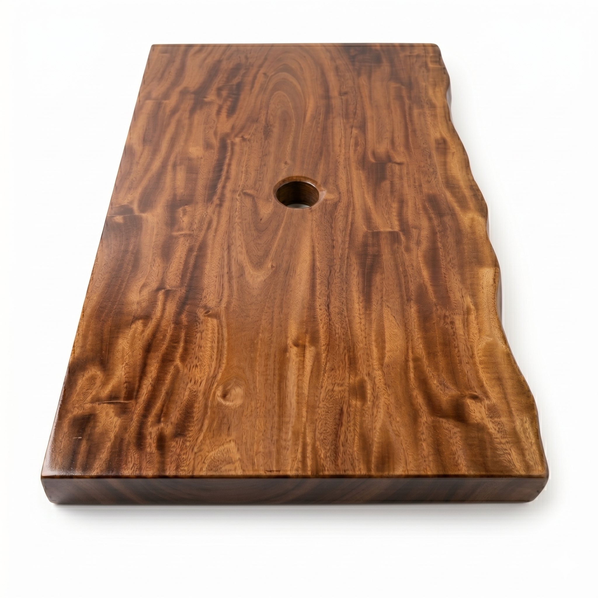 Live Edge Solid Wood Bathroom Vanity Top – 2-Inch Thick Rustic Floating Shelf for Vessels Sinks – Natural Edge Wood Slab for Lavabo & Countertops – Available in Multiple Lengths