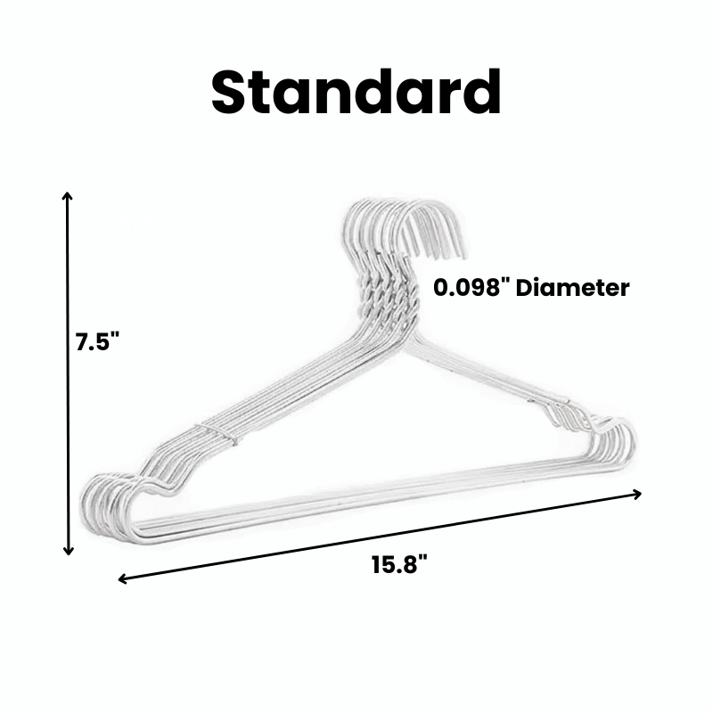 Metal Clothes Hangers - Standard & Heavy-Duty Gauge