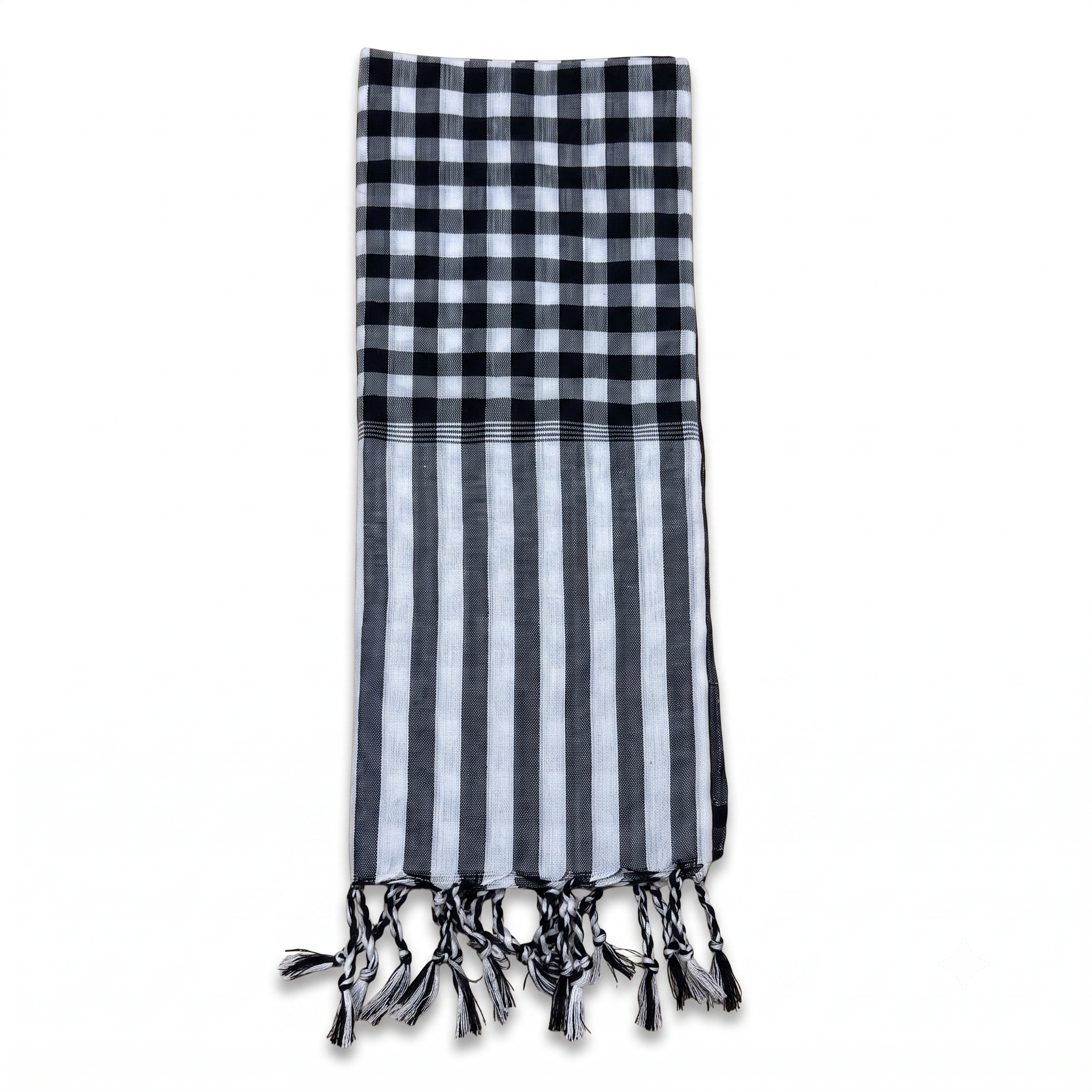 Traditional Vietnamese Patterned Scarf 63" x 24" (160x60cm) – Premium Soft Cotton Blend Bandana & Headwrap – Breathable Cultural Sun Protection Scarf for Outdoor Hiking, Camping & Fashion