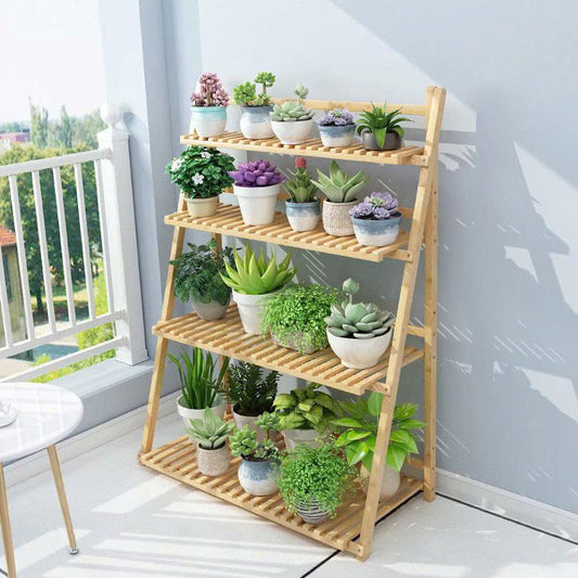 Elegant Pine Wood Plant Stand - High-Quality Flower Pot Display