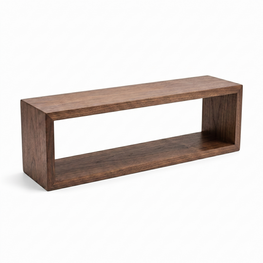 Wall Mounted Toilet Paper Holder Shelf - Floating Wood Bathroom Storage Box for 4 Mega Rolls - Rustic Decorative Recessed Shelving for Restroom Organization