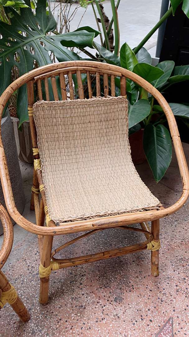 Rattan Coffee Chair 20"x17.7"x22" SH 10.6"