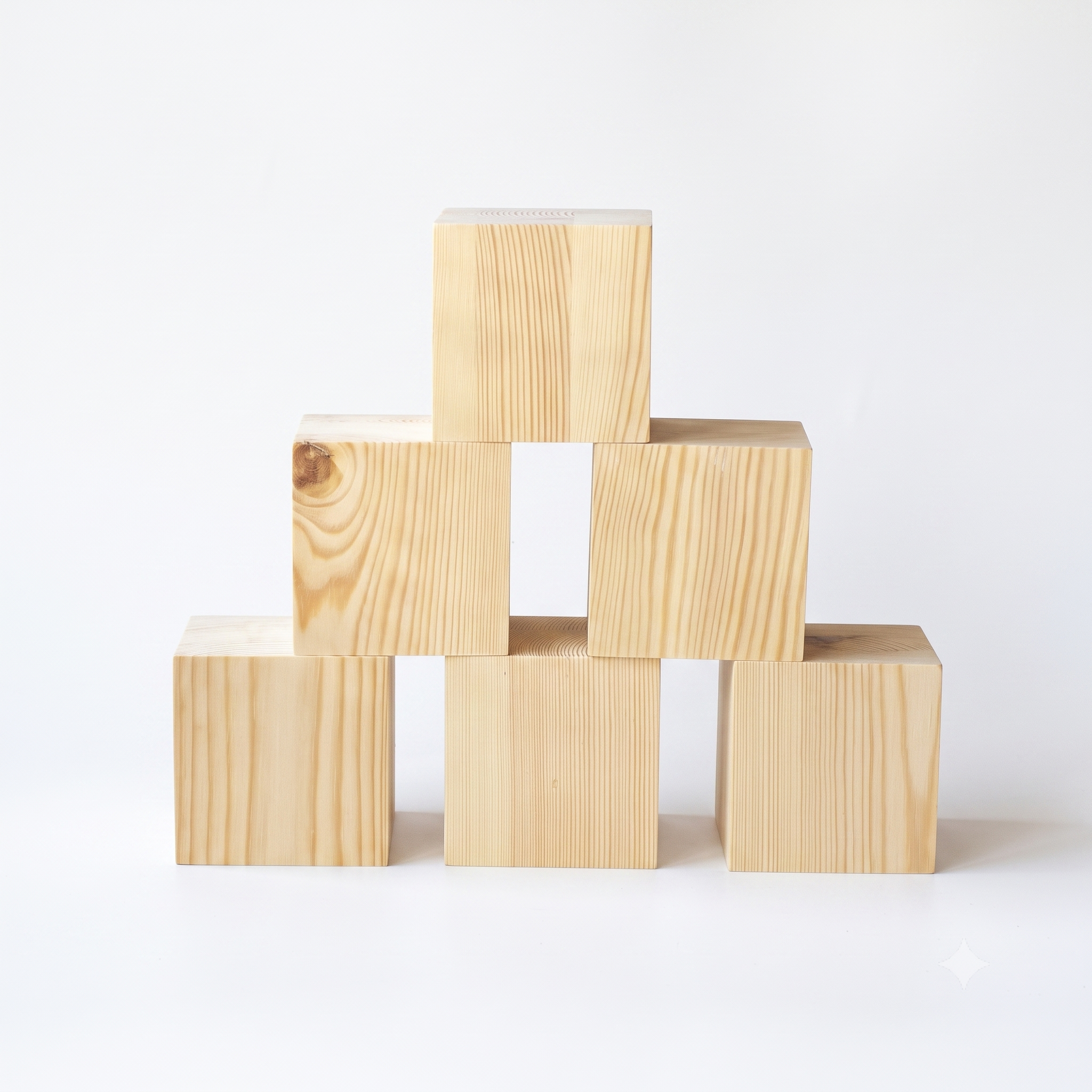 Natural Wood Blocks for Crafts 2,3,4 Inch, Pack of 24 Unfinished Wood Square Blocks for Crafts & DIY, Heavy-Duty Furniture Risers for Bed, Couch & Cabinet Legs, Decoration