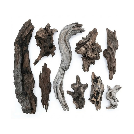 Natural Textured Sinking Driftwood 2.2 lbs/1kg - Premium Wood for Fish Tank Aquascaping, Aquariums, and Paludariums - Decorative Wood for Terrariums, Vivariums, Reptile Enclosures, and Gardens, 4in to 12in