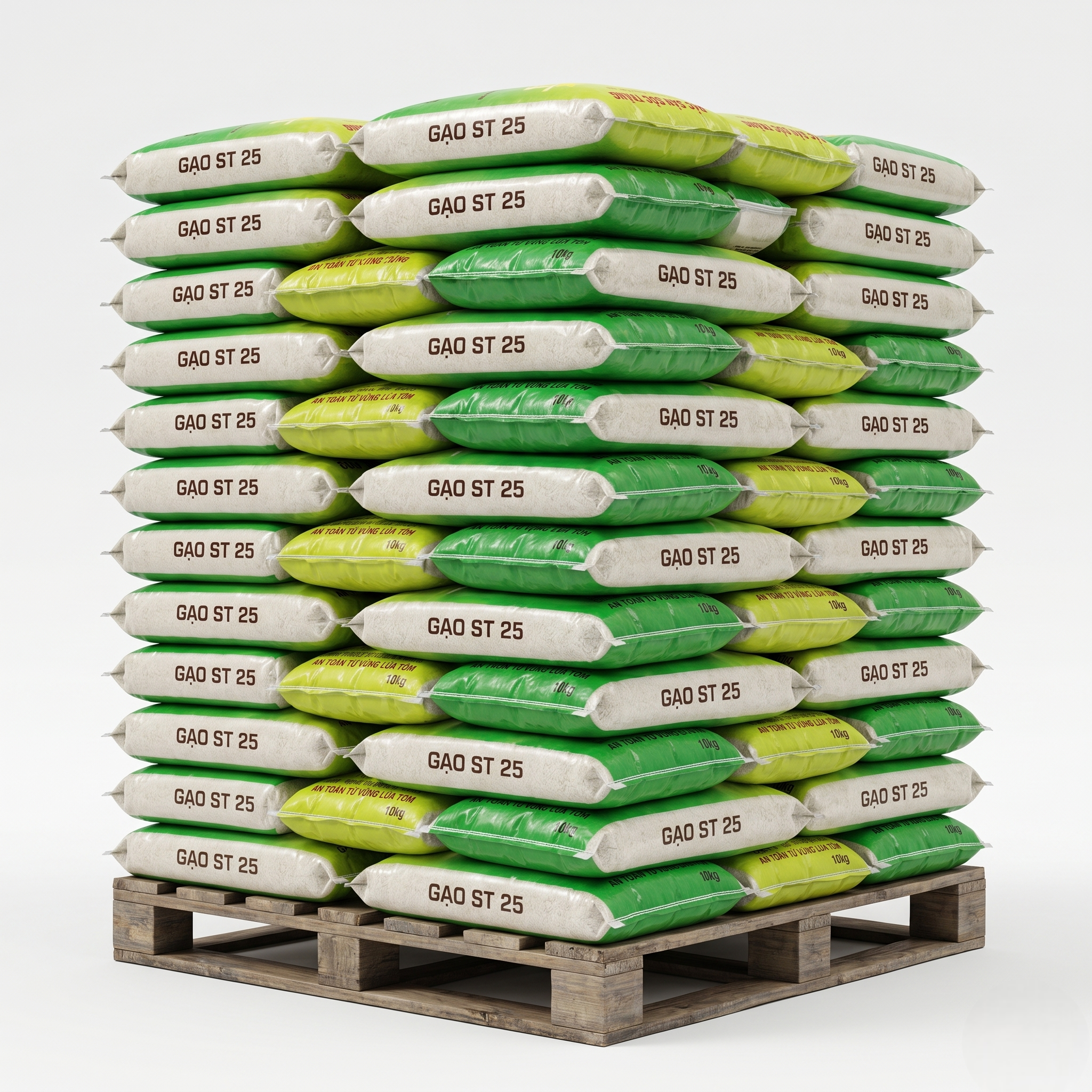 Pellet Deal - ST25 Premium Fragrant Vietnamese Rice 66 Bags (22 lbs / 10kg per bag)– Premium Shrimp-Field Grown White Rice – Fragrant, Silky & Rich Flavor – Non-GMO, High Fiber, Naturally Sweet, Long Grain White Rice