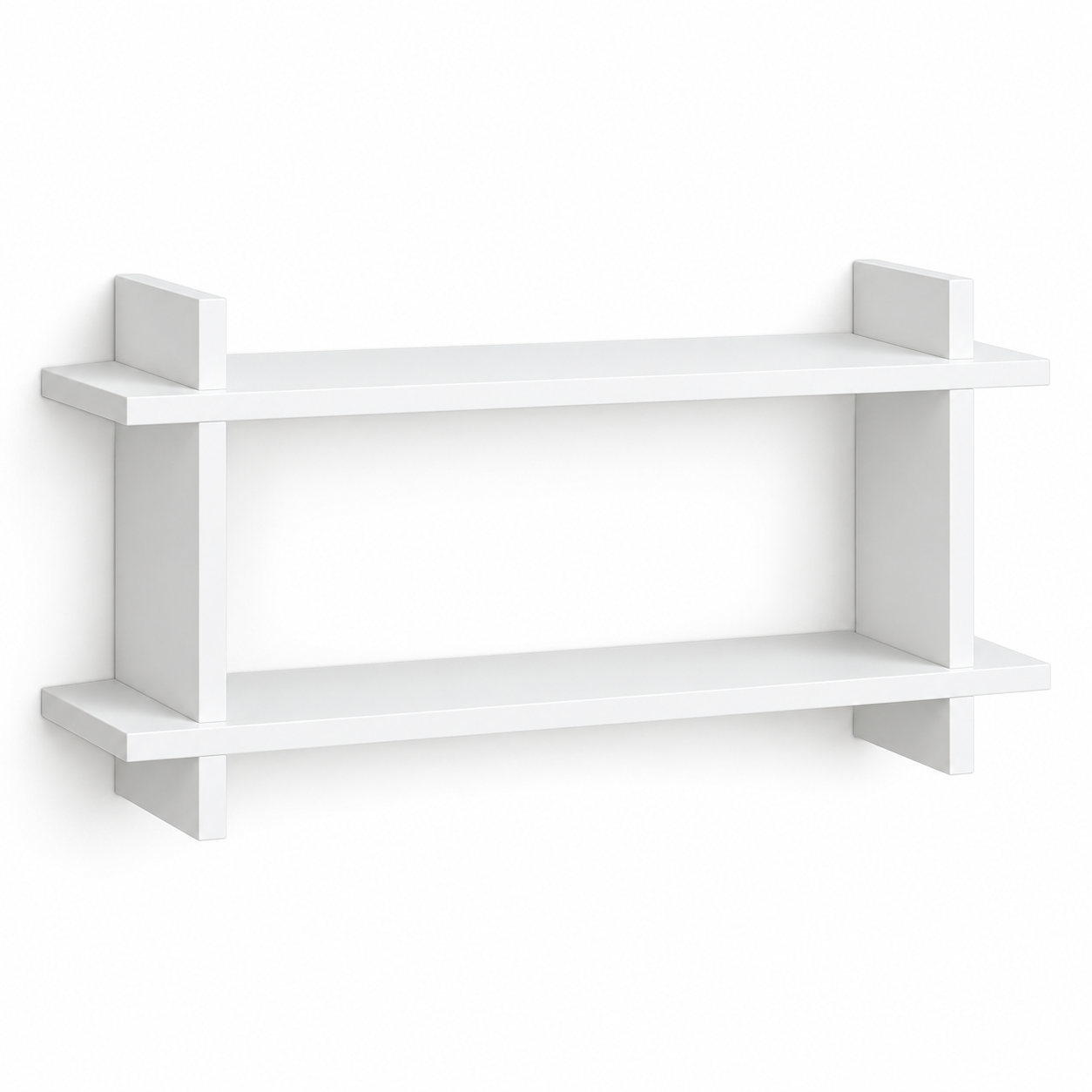 Mini Trapezoid Floating Wall Shelf – Wooden Geometric Display Shelf