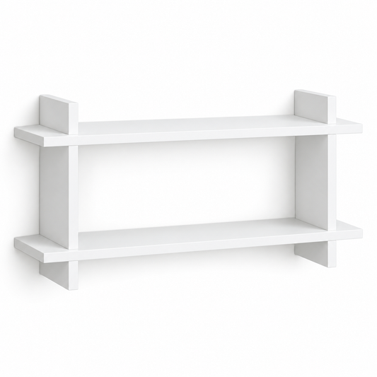 Mini Trapezoid Floating Wall Shelf – Wooden Geometric Display Shelf