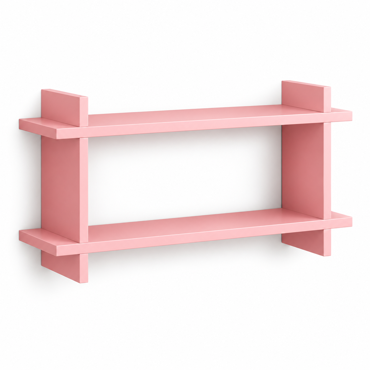 Mini Trapezoid Floating Wall Shelf – Wooden Geometric Display Shelf