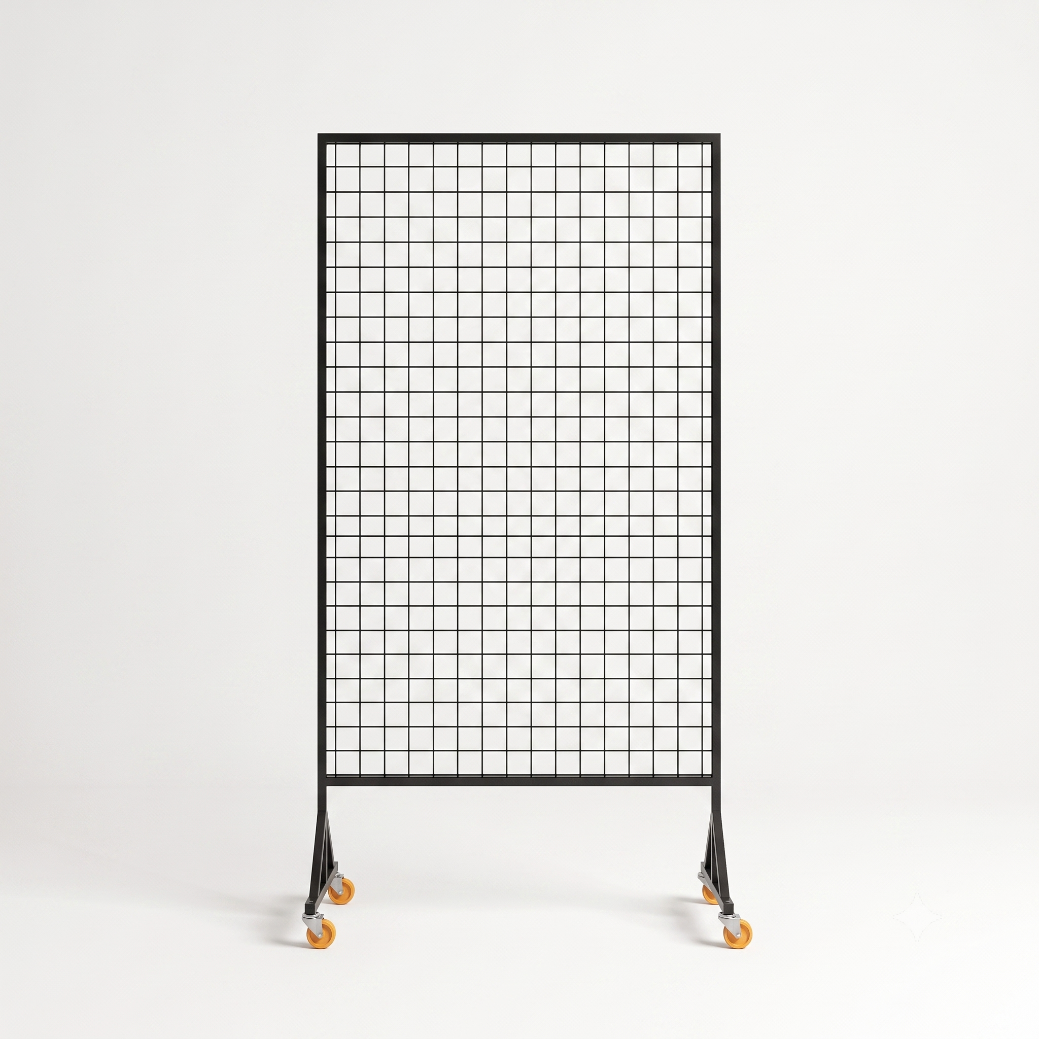 Freestanding Wire Grid Panel Display with Wheels – Mobile Gridwall Rack for Retail Store Products, Craft Fairs & Trade Shows – Heavy-Duty Wire Mesh Panel Stand