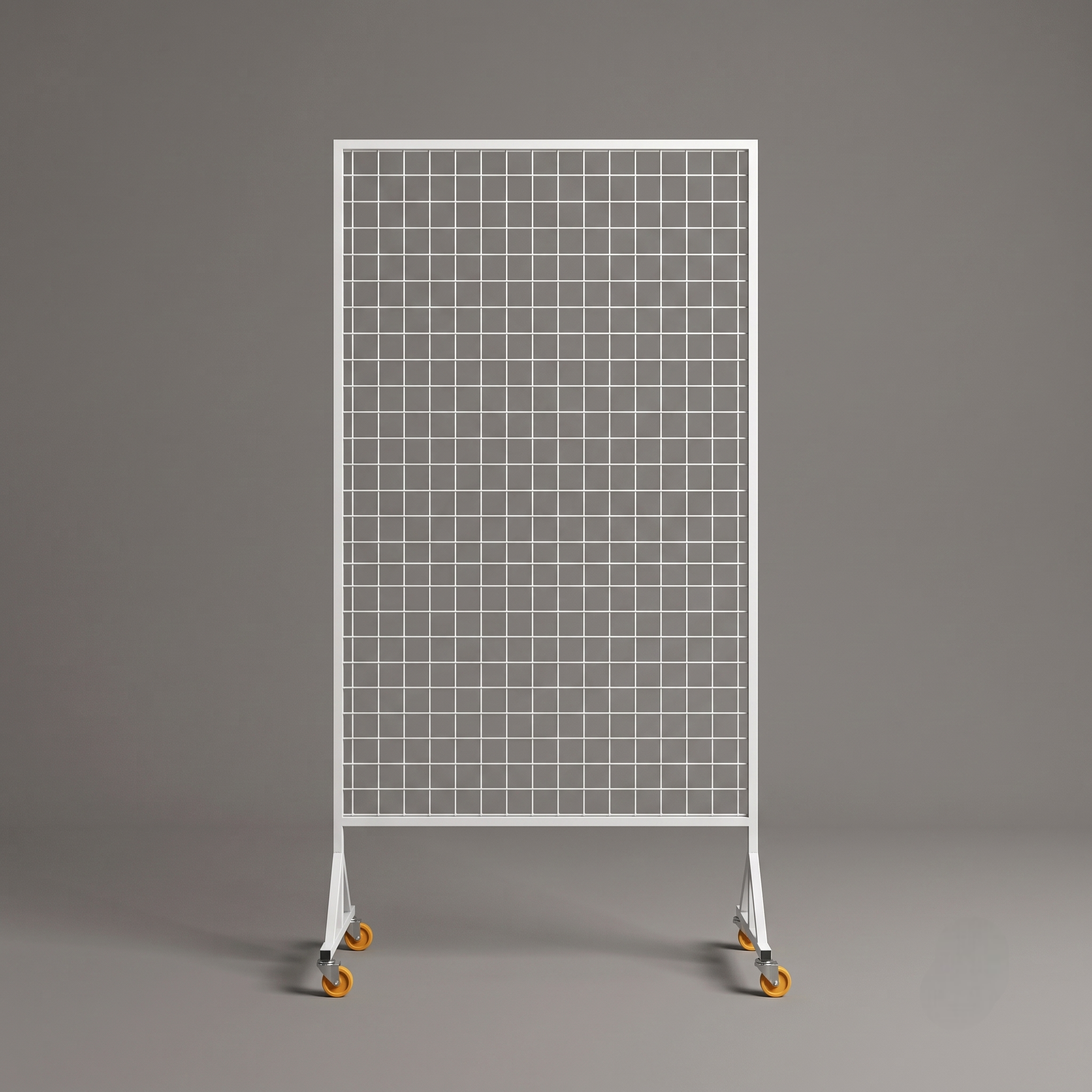 Freestanding Wire Grid Panel Display with Wheels – Mobile Gridwall Rack for Retail Store Products, Craft Fairs & Trade Shows – Heavy-Duty Wire Mesh Panel Stand