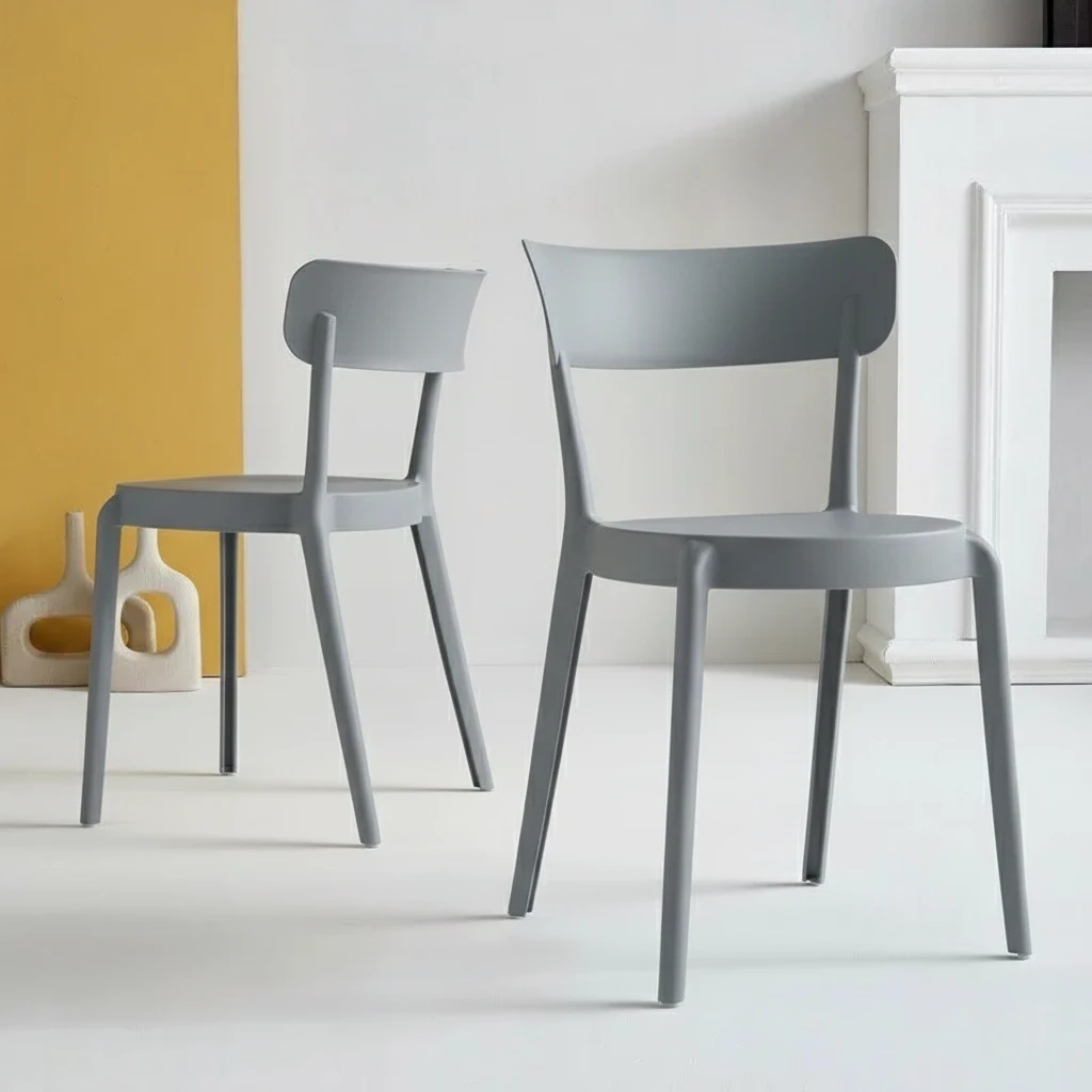 20 or 40 units Compact Stacking Chair - Low Back Design, 18.1"x16.9"x29.1", Seating H 17.7"