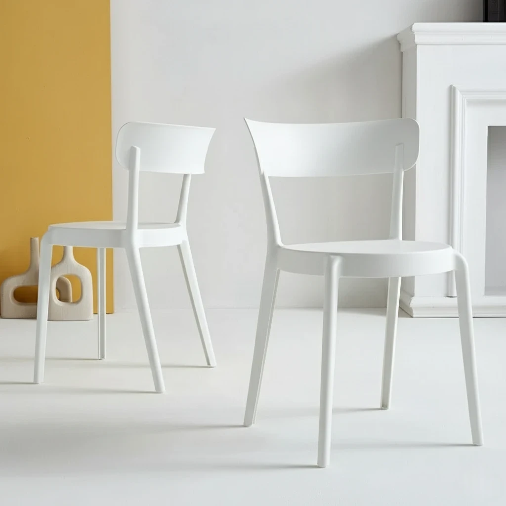 20 or 40 units Compact Stacking Chair - Low Back Design, 18.1"x16.9"x29.1", Seating H 17.7"