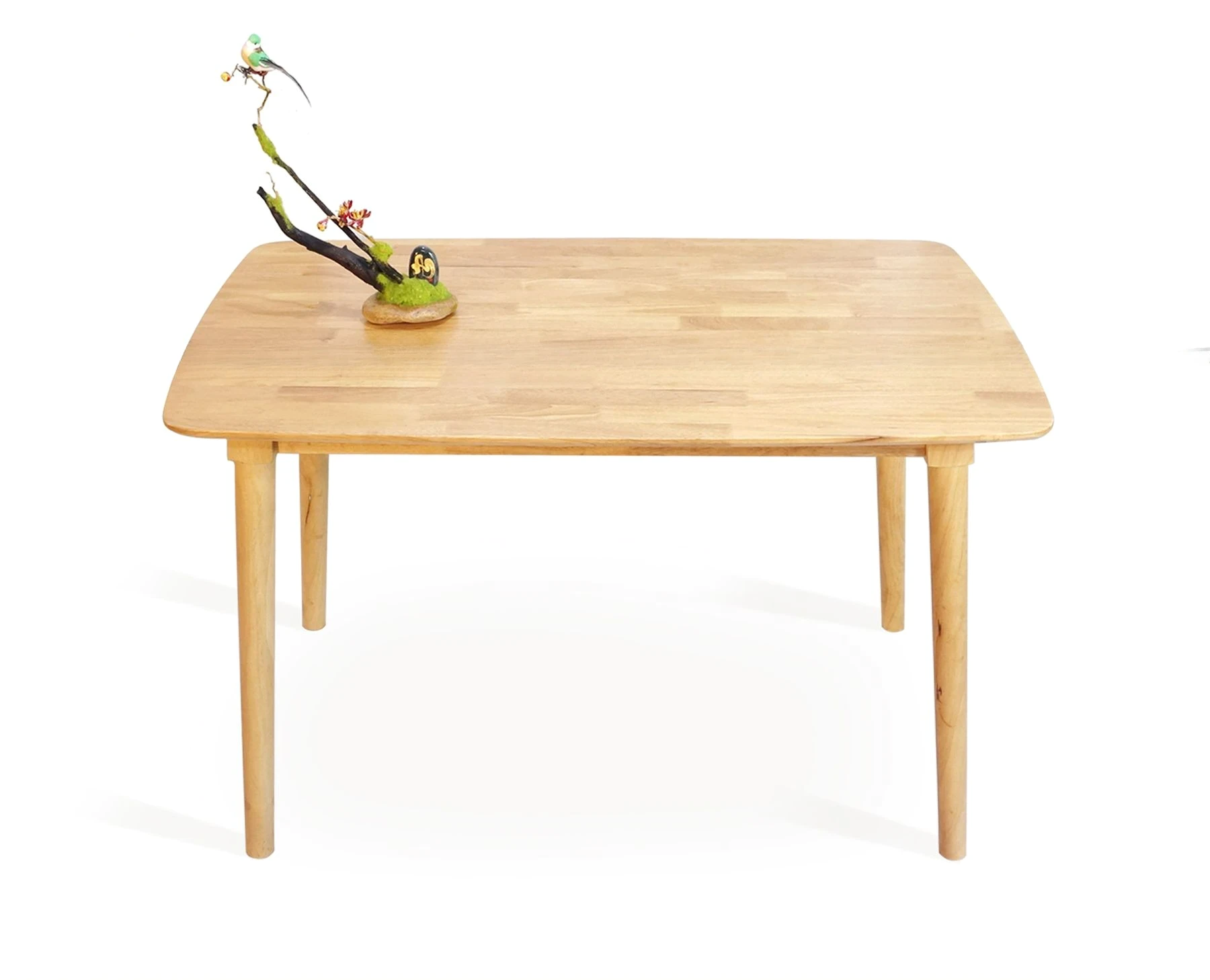 Kikbo Mango Solid Wood Dining Table 47.2"x29.5"x29.5" - Kitchen & Dining Table with Sturdy 4-Leg Base, Protective PU Coating, Easy-Clean Water-Resistant Surface