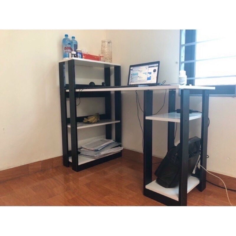Modern Compact Office Desk with Storage – Space-Saving Computer Table for Home or Small Apartment, Easy Assembly