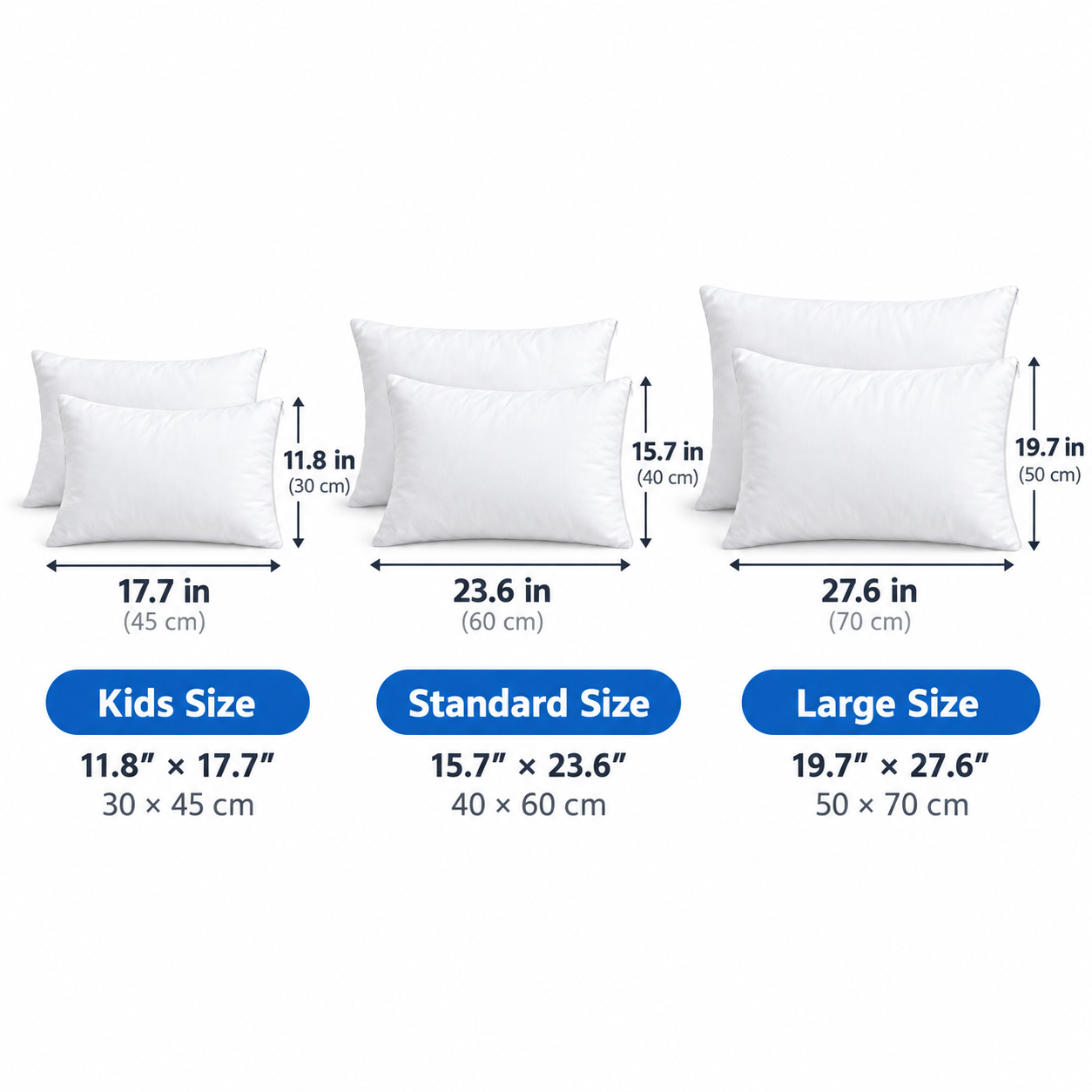 Polyester Fiber Bed Pillow Insert – Fluffy Down Alternative Sleeping Pillow