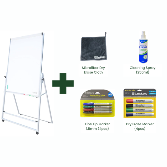 Bundle | UpSideDown Portable Flipchart Board 23.6"x39.4" & Accessory combo