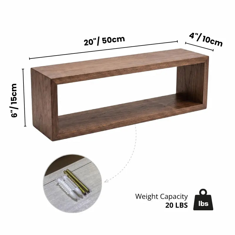 Wall Mounted Toilet Paper Holder Shelf - Floating Wood Bathroom Storage Box for 4 Mega Rolls - Rustic Decorative Recessed Shelving for Restroom Organization Kikbo