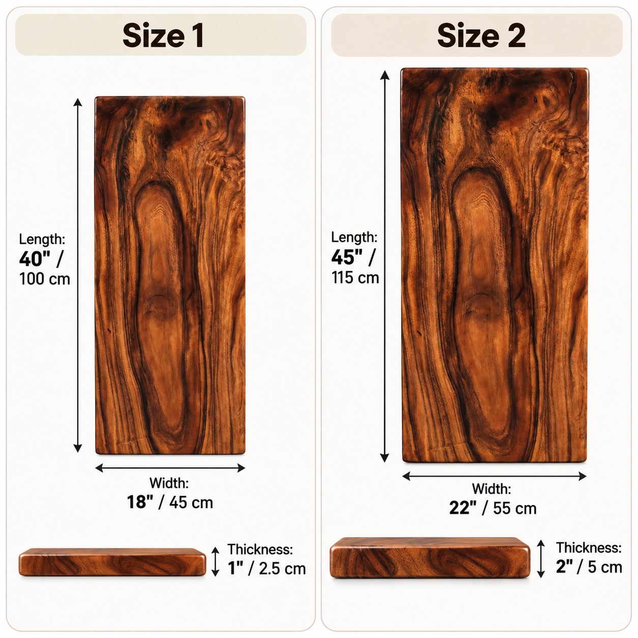 Rectangle Monkey Pod Wood Table Top – Solid Natural Suar Slab Board