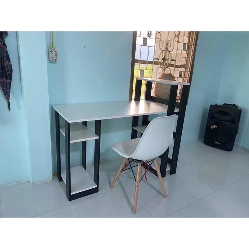 Modern Compact Office Desk with Storage – Space-Saving Computer Table for Home or Small Apartment, Easy Assembly