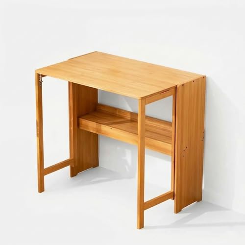 Computer Desk with Storage Shelf, Small Writing Desk for Home Office, Wooden Study Table with Bookshelf for Small Spaces, 32.7'' Work Desk