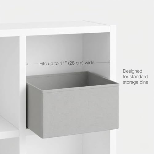 6-Cube Storage Organizer, Wooden Cube Bookshelf Cabinet, Modern Bookcase Shelf for Living Room, Bedroom or Office, MDF Storage Shelf