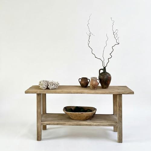 Console Table with Storage Shelf, Rustic Narrow Entryway Table, Wooden Sofa Table for Living Room, Hallway, Foyer, Long Accent Table for Home Decor