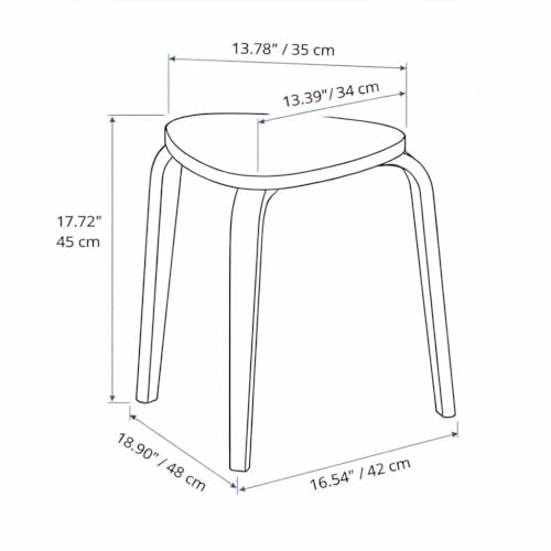 Modern Scandinavian Wooden Stool, Minimalist Round Side Table, Small Accent Table for Living Room, Bedroom, Entryway, Plant Stand, Lightweight Decorative Stool