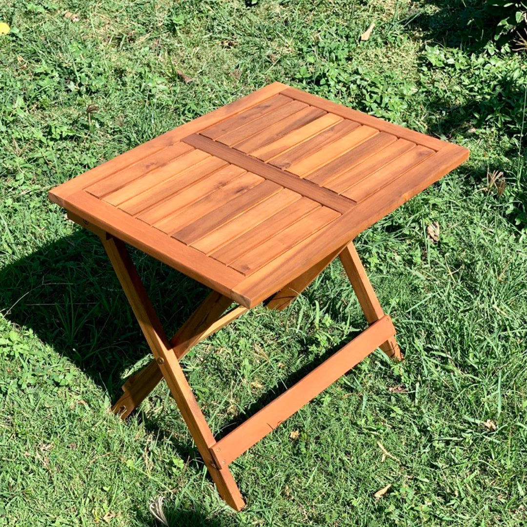 20 x Foldable Outdoor Bistro 4 Chairs with Natural Acacia Wood Table – Compact Patio & Balcony Furniture for Small Spaces (Copy)